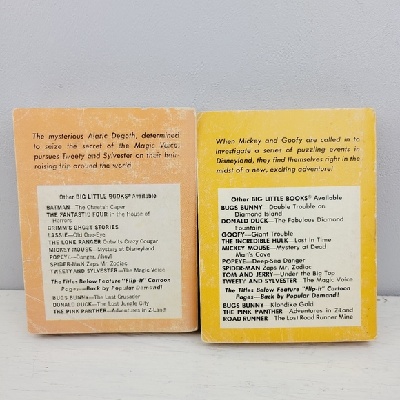 Vintage Little Big Books Disney Mickey Mouse Goofy Batman Tweety Lassy - Picture 6 of 16